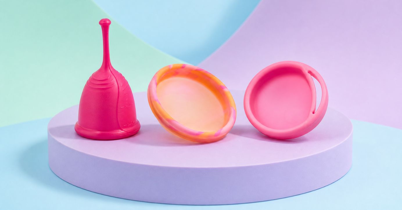 Menstruationstasse und Menstruationsdisk