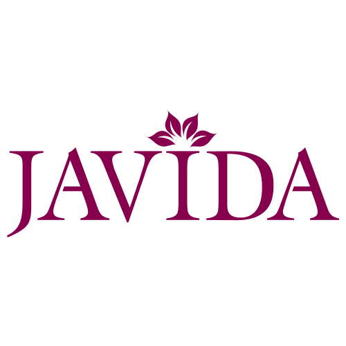Javida Logo in lila, geeignet für Erotikshop, stilisierte Blume als Symbol