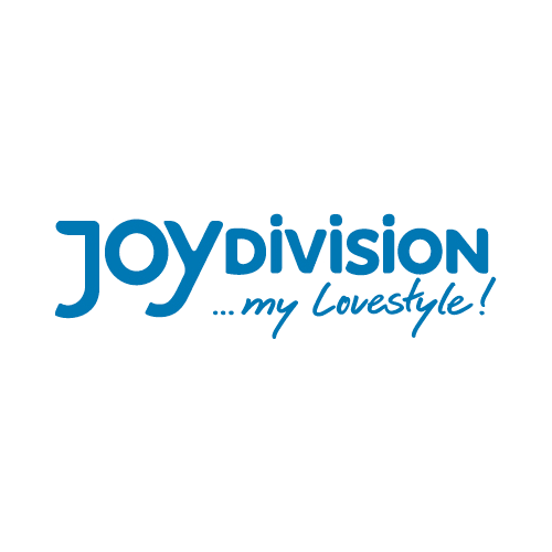 Joydivision Logo in Blau mit Slogan, geeignet für Onlineshop für intime Produkte