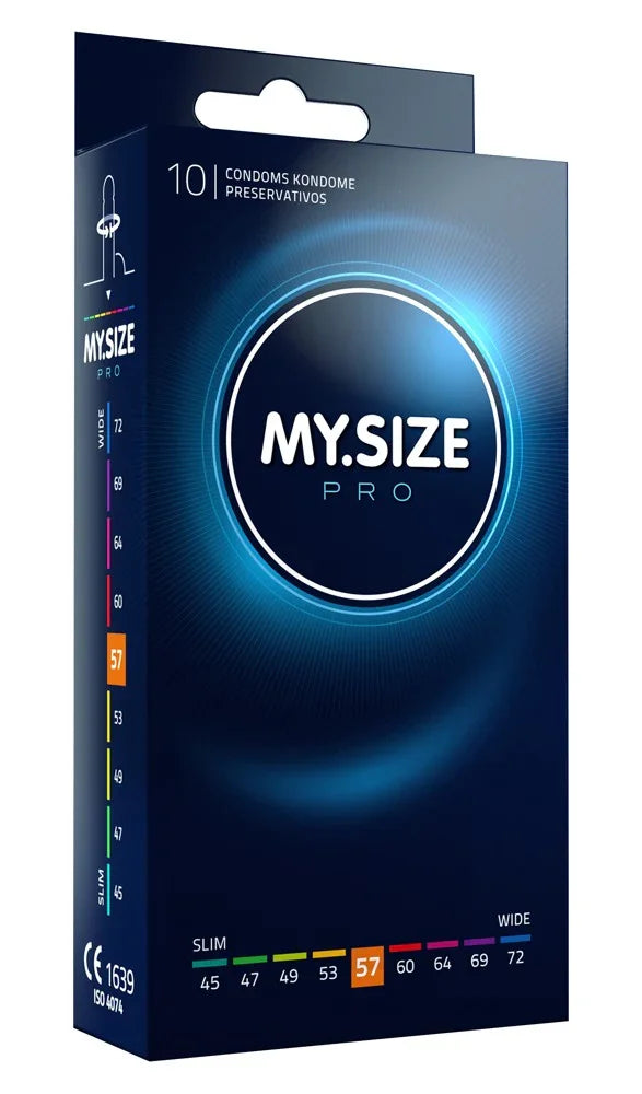 MY.SIZE Pro Kondome 10er Packung, verschiedene Durchmesser, diskrete Verpackung