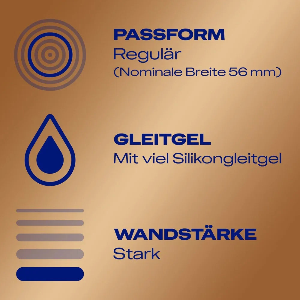 Kondome "Natural Feeling" mit Gleitgelbeschichtung - latexfrei (Ø 56 mm/30 Stk.) von Durex