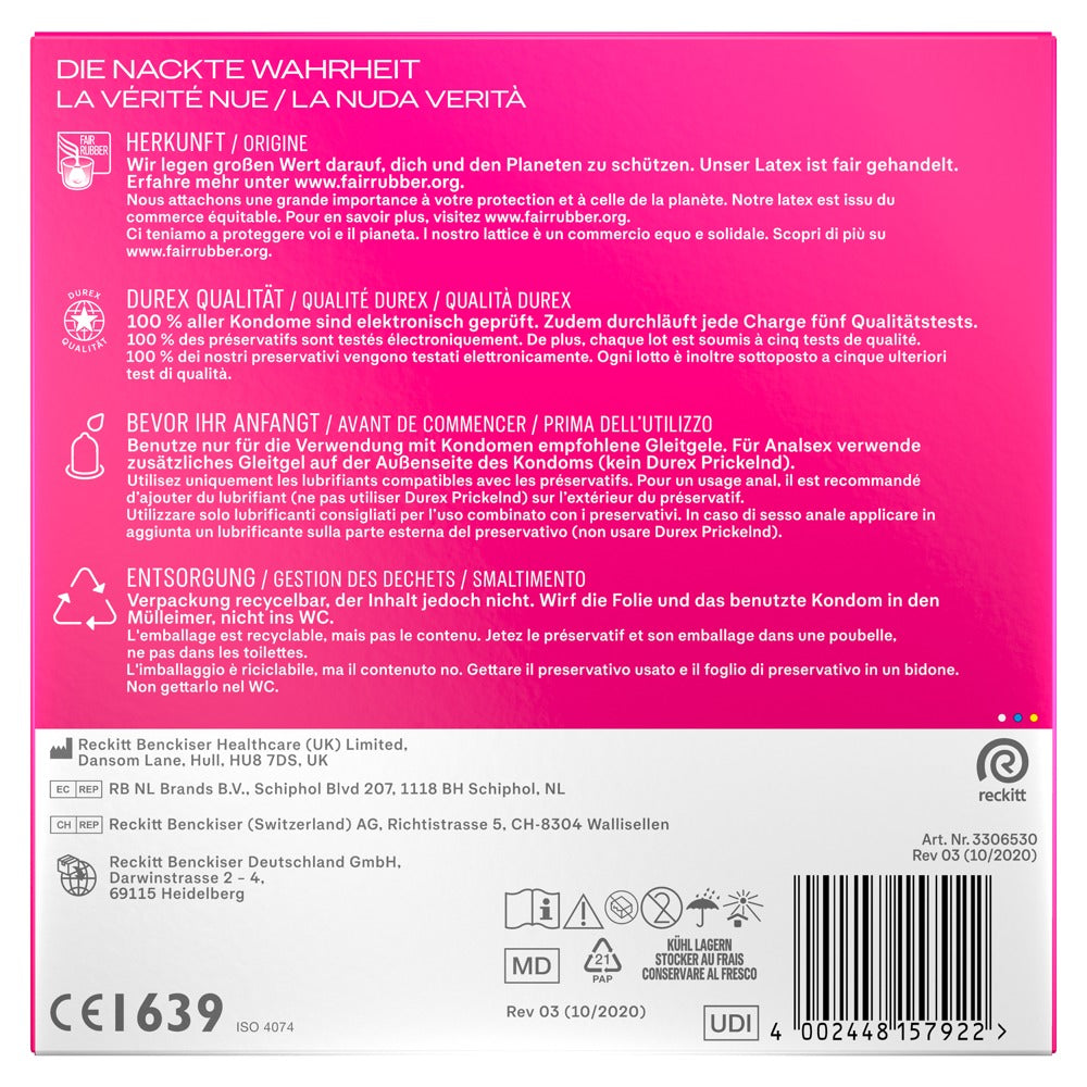 Condoms "Pleasure Me" natural rubber latex (56 mm/40 pcs.) from Durex