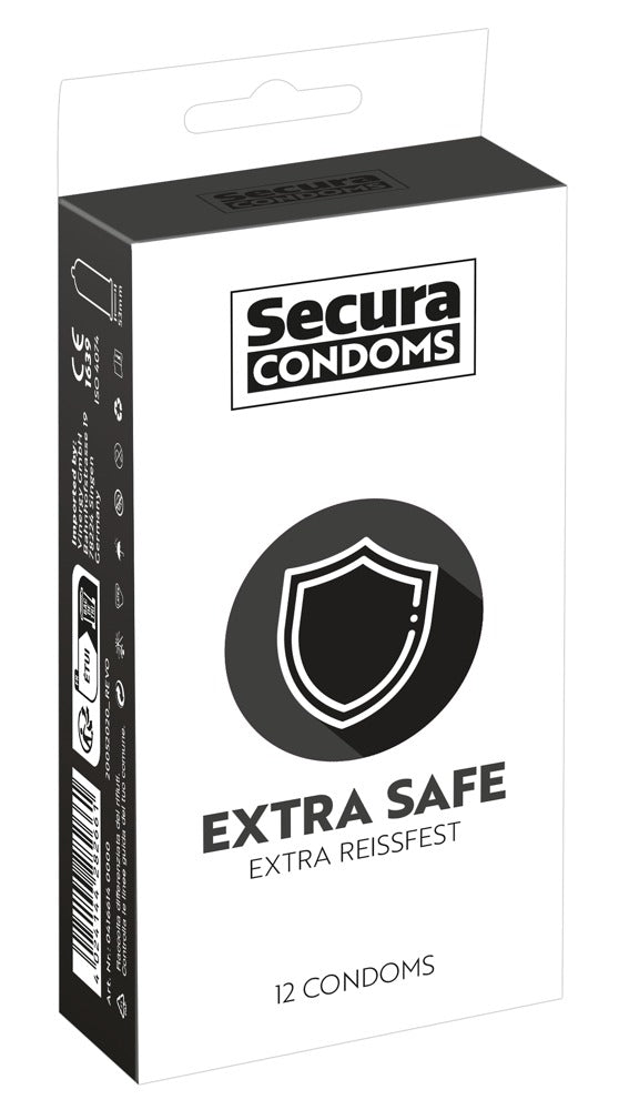 Kondome "Extra Safe" aus Naturkautschuklatex (Ø 53 mm/12 Stk.)