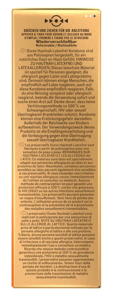 Condoms "Hautnah Latexfrei" Polyisoprene (56 mm/16 pcs.) by Durex