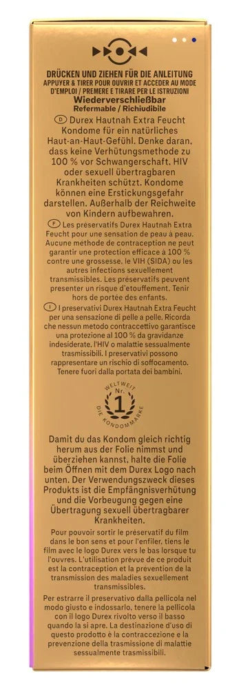 Condoms "Hautnah extra moist" natural rubber latex (56 mm/10 pcs.) by Durex