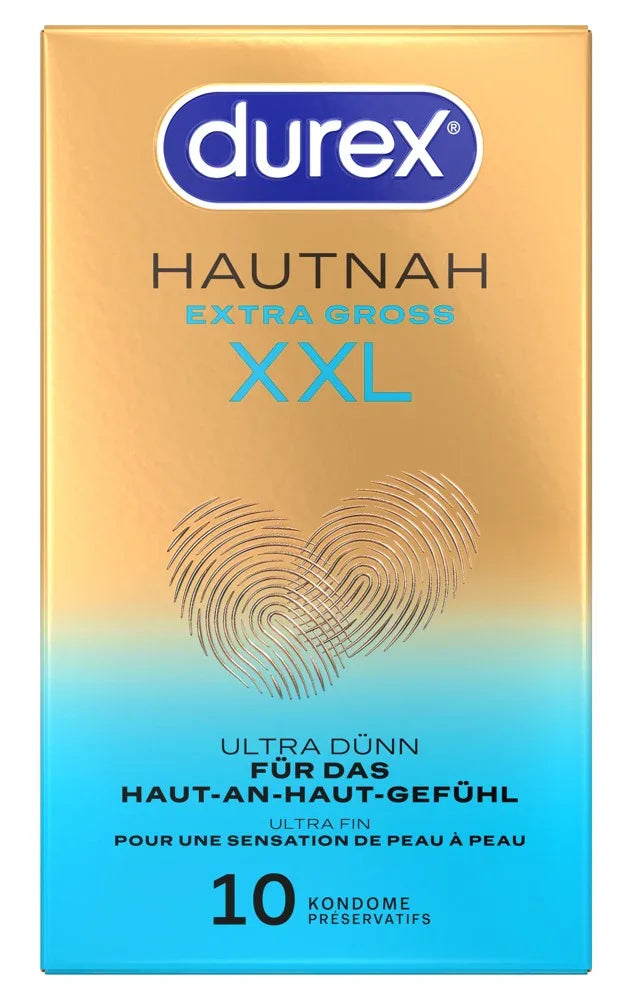 Condoms "hautnah XXL" natural latex condoms (Ø 60 mm/10 pcs.) from Durex