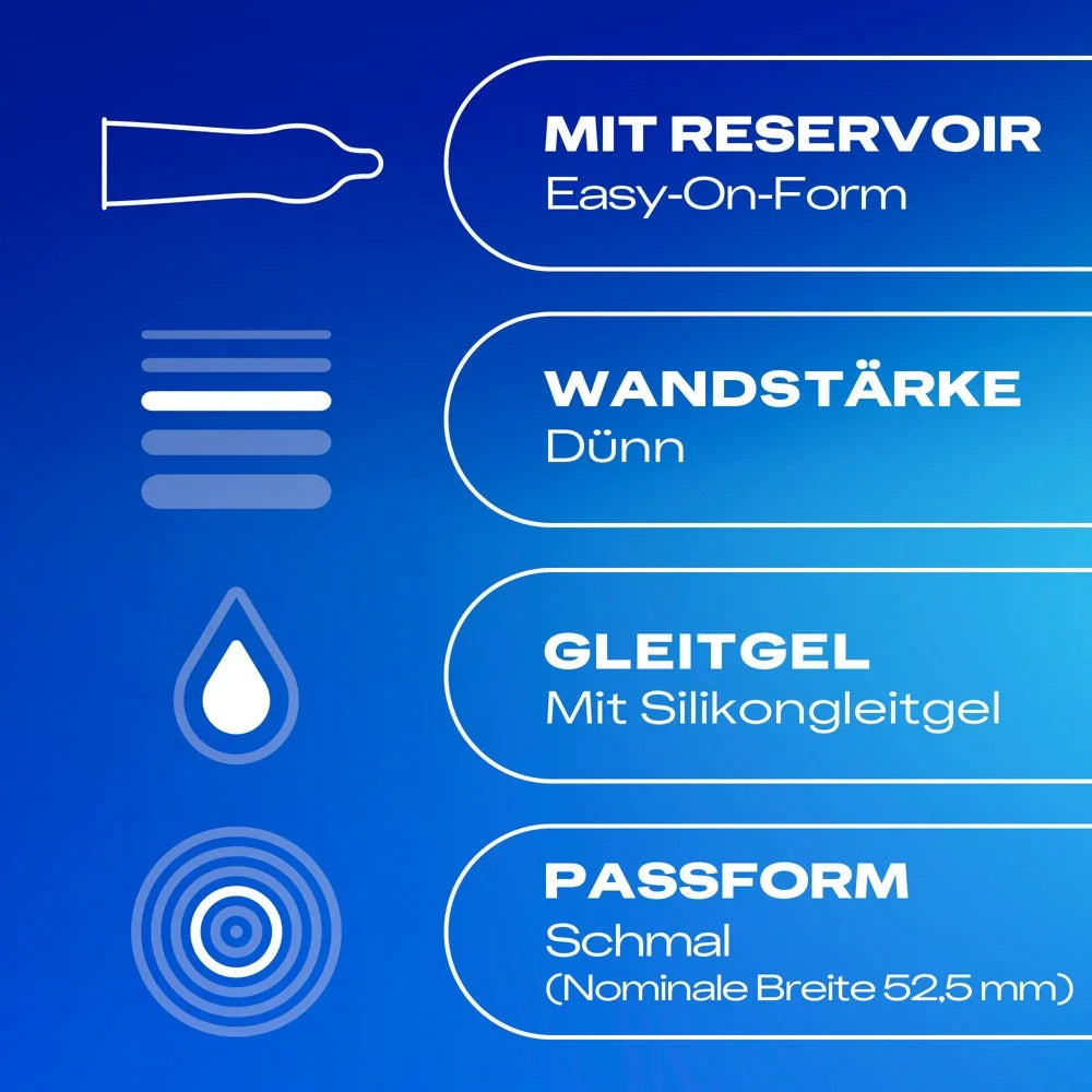 Kondome "Gefühlsecht Slim" Naturkautschuklatex (53 mm/10 Stk.) von Durex - loveiu.ch