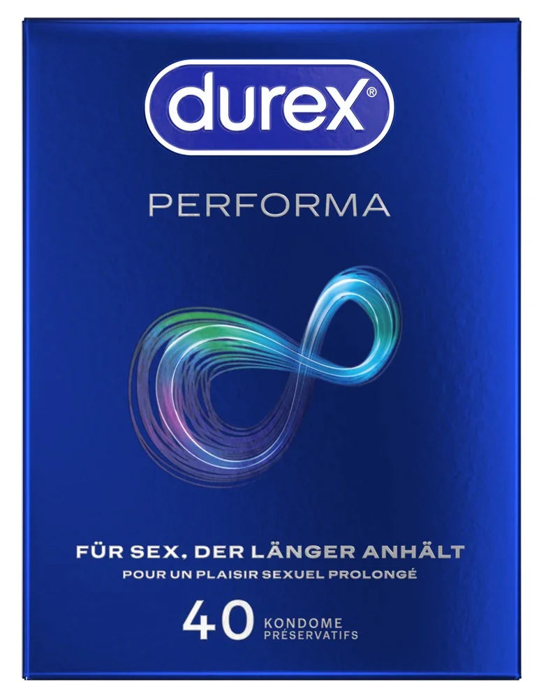 Kondome "Performa" Naturkautschuklatex - Verzögernd (56 mm/40 Stk.) von Durex