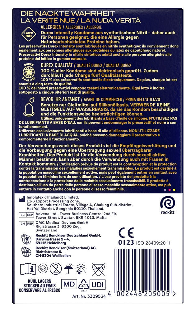 Condoms "Intensity XXL" Latex-free (56 mm/8 pcs.) from Durex