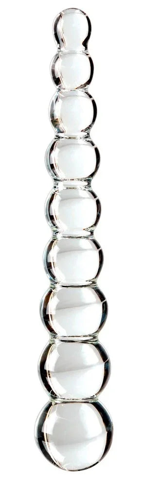 Transparenter Glas-Dildo mit Kugel-Design für intime Vergnügen