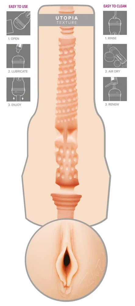 Utopia Texture Vibrator mit strukturierter Oberfläche, einfach zu reinigen und zu benutzen – ideal für intime Momente