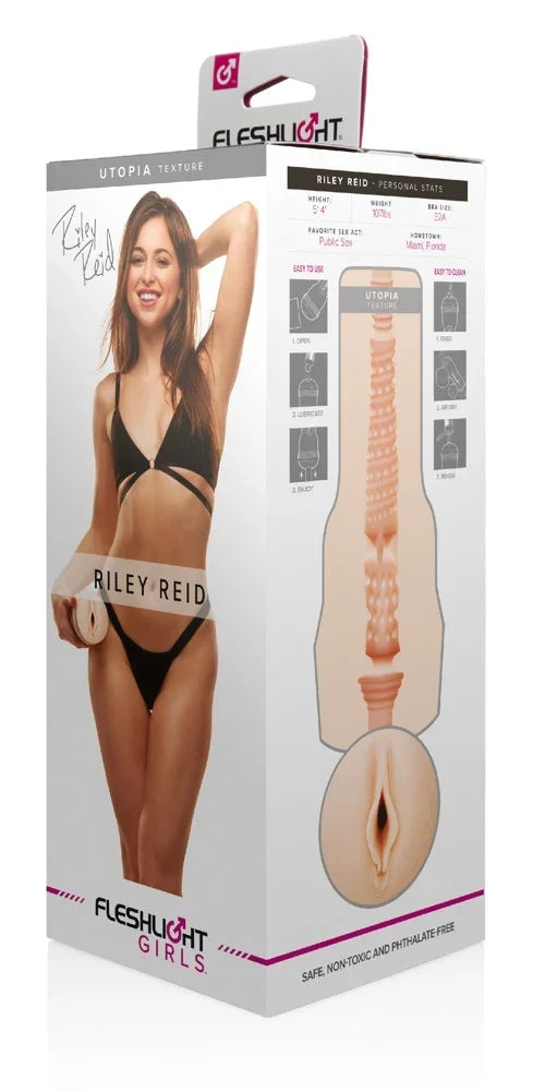 Fleshlight Girls Riley Reid Utopia Texture – diskretes Liebesleben-Accessoire mit realistischer Struktur