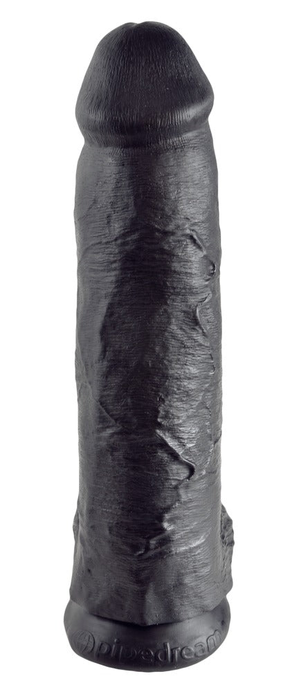 Realistischer Dildo mit Saugfuss "12" Cock with Balls" - 30.5 cm (schwarz)