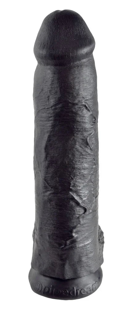 Realistischer Dildo mit Saugfuss "12" Cock with Balls" - 30.5 cm (schwarz) - loveiu.ch