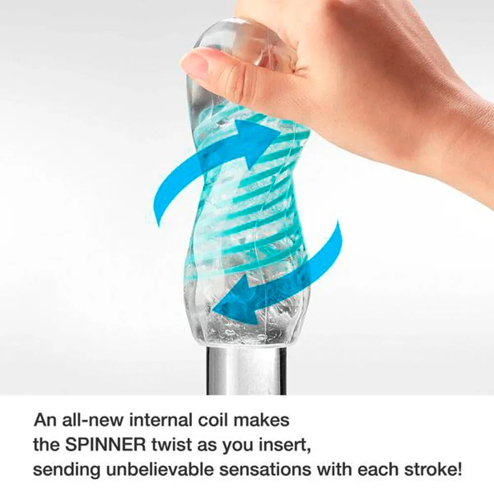 Masturbator "TENGA Spinner 01 TETRA" mit Saug- und Dreheffekt (blau) - loveiu.ch
