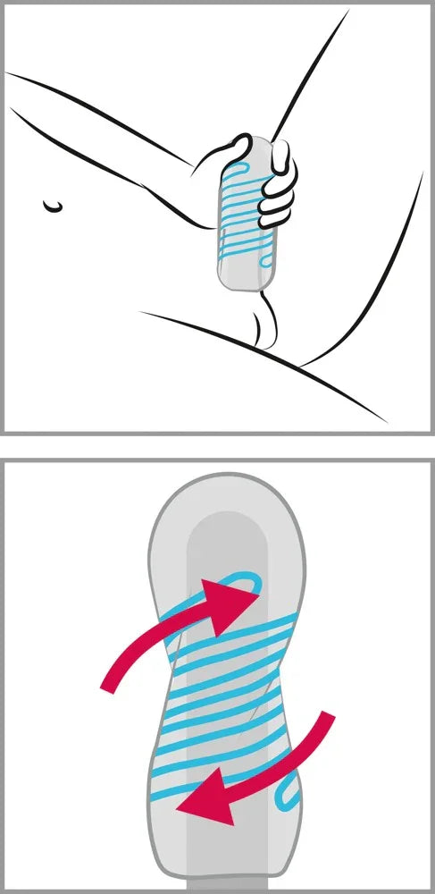 Masturbator "TENGA Spinner 01 TETRA" mit Saug- und Dreheffekt (blau) - loveiu.ch