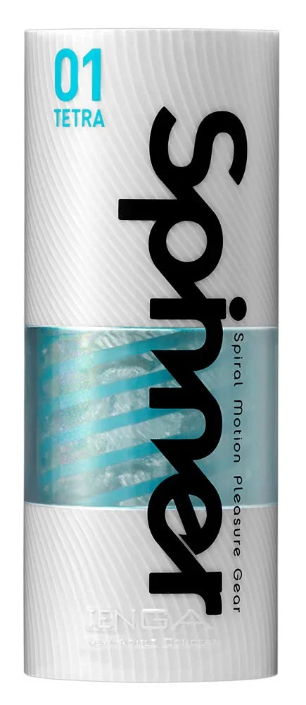 Masturbator "TENGA Spinner 01 TETRA" mit Saug- und Dreheffekt (blau) - loveiu.ch