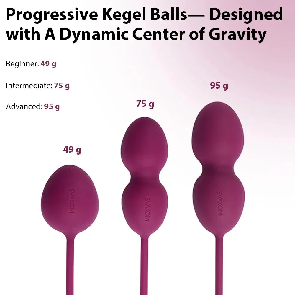 Progressive Kegel Balls in 3 Gewichten: 49g, 75g, 95g – für Anfänger bis Fortgeschrittene