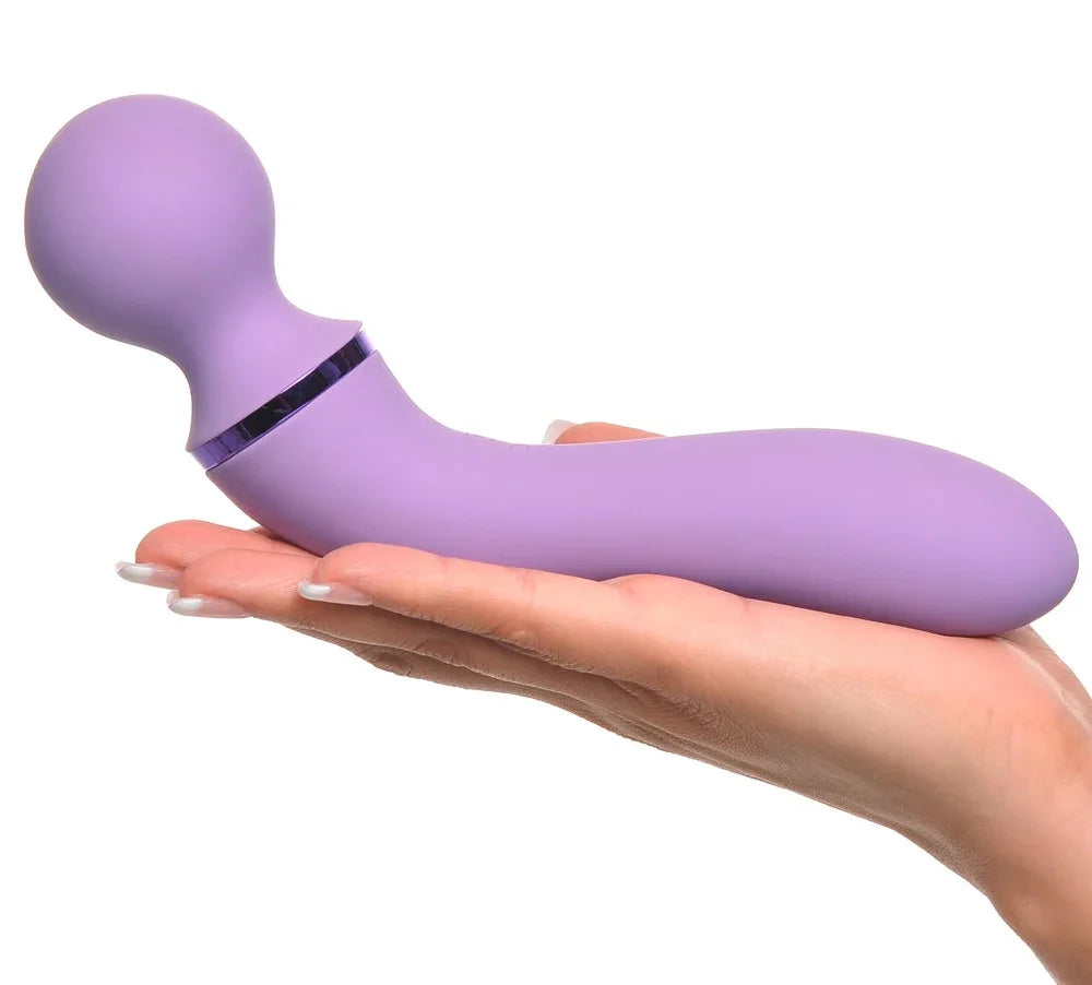 Massager „Duo Wand Massage-Her“ aus Silikon – 19,5 cm (lila)