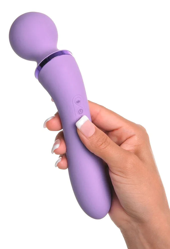 Massager „Duo Wand Massage-Her“ aus Silikon – 19,5 cm (lila)