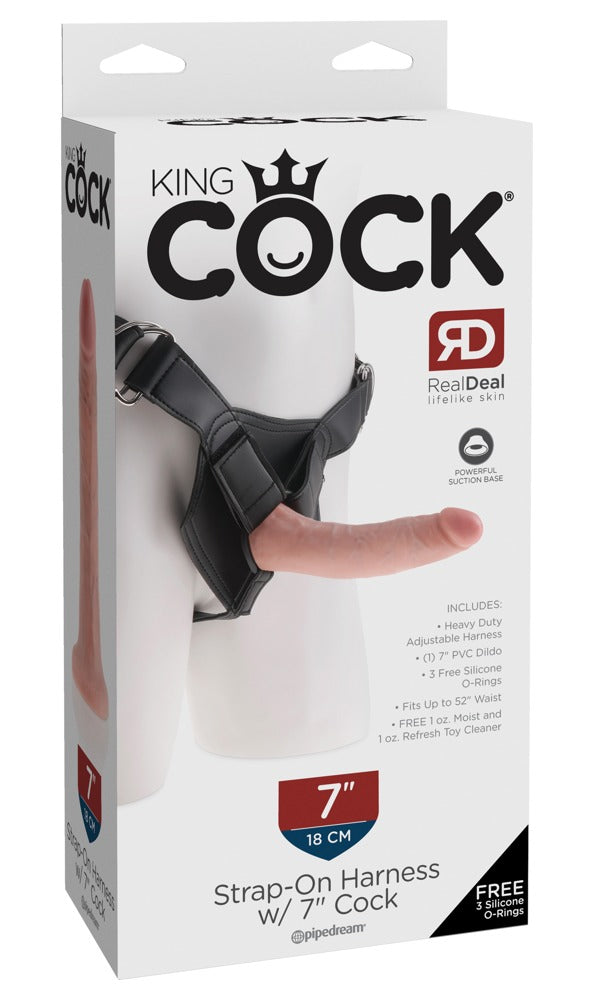 Strap-on Harness mit Dildo - 20 cm (hautfarben hell)