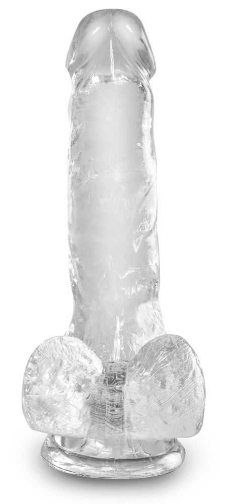 Naturdildo „Cock with Balls 6‘‘“ – mit Hoden 17,8 cm (transparent)