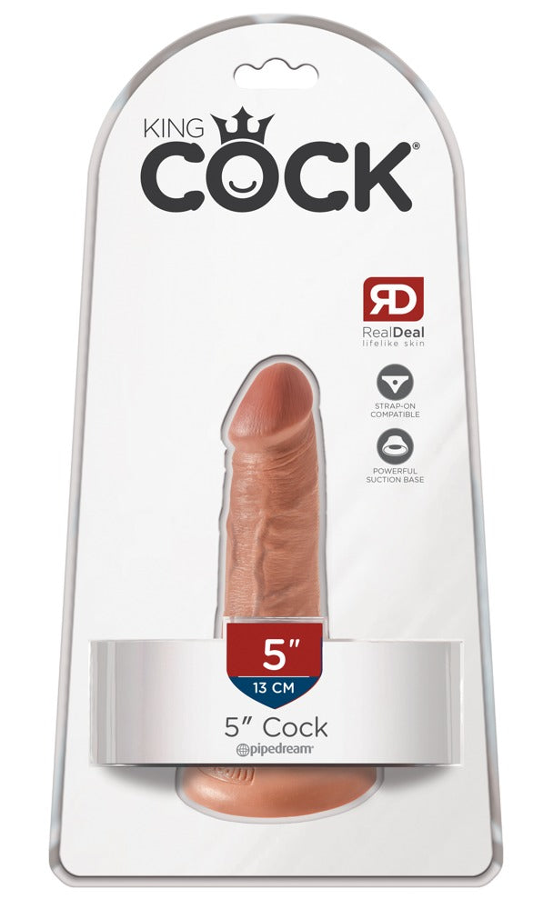 Realistischer Dildo mit Saugfuss "5" Cock" - 14 cm (braun)