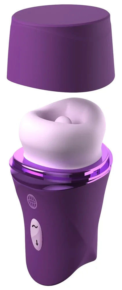 Lila Vibrator mit abnehmbarer Kappe und Massagekopf – ideal für intimen Genuss