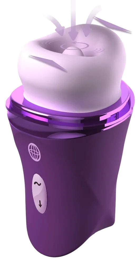 Lila Vibrator mit Saugfunktion und Wellenbewegung für intensives Vergnügen