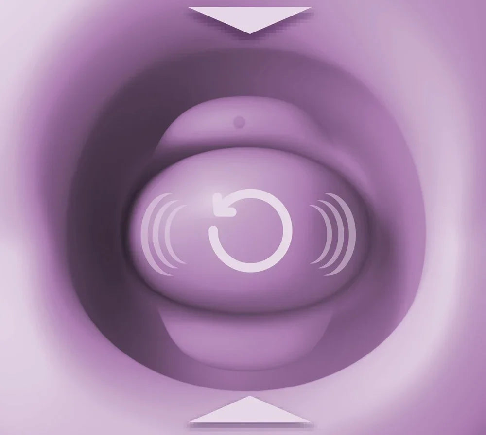 Lila Vibrator mit Puls- und Rotationsfunktion für intensives Vergnügen