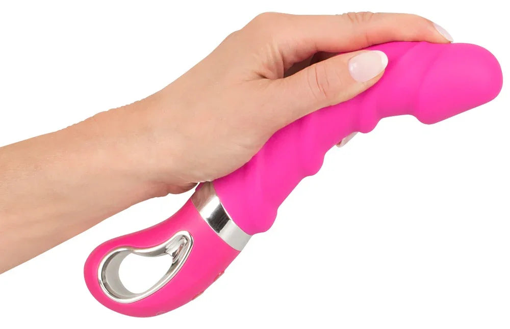 Vibrator „Warming Soft“ aus Liquid-Silikon mit Heizfunktion – 22,8 cm (Pink)
