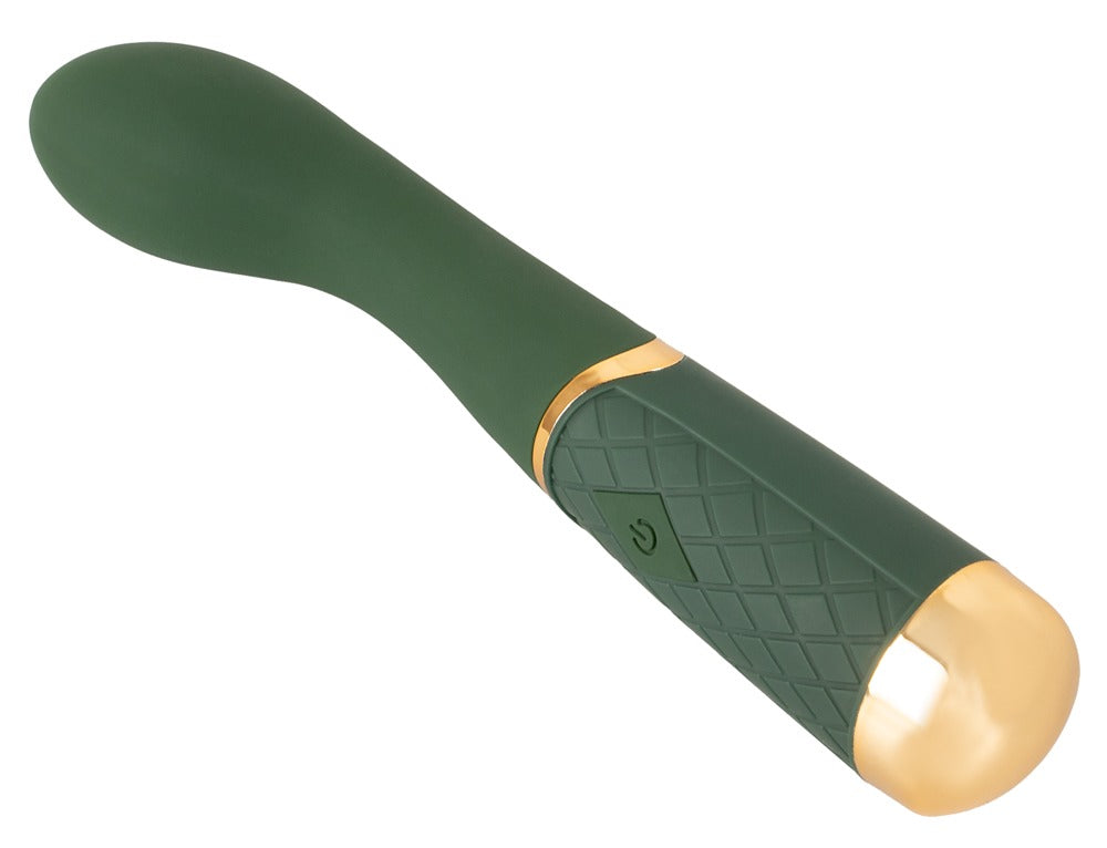 Vibromasseur point G "Luxurious" en silicone - texture soft touch 19,5 cm (vert)