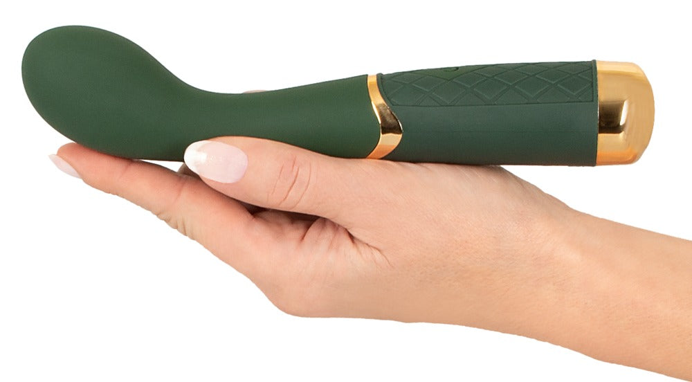 Vibromasseur point G "Luxurious" en silicone - texture soft touch 19,5 cm (vert)