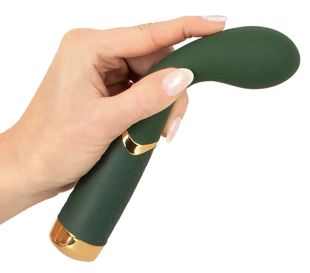 G-Punkt Vibrator "Luxurious" aus Silikon - Soft-Touch-Textur 19.5 cm (grün) - loveiu.ch