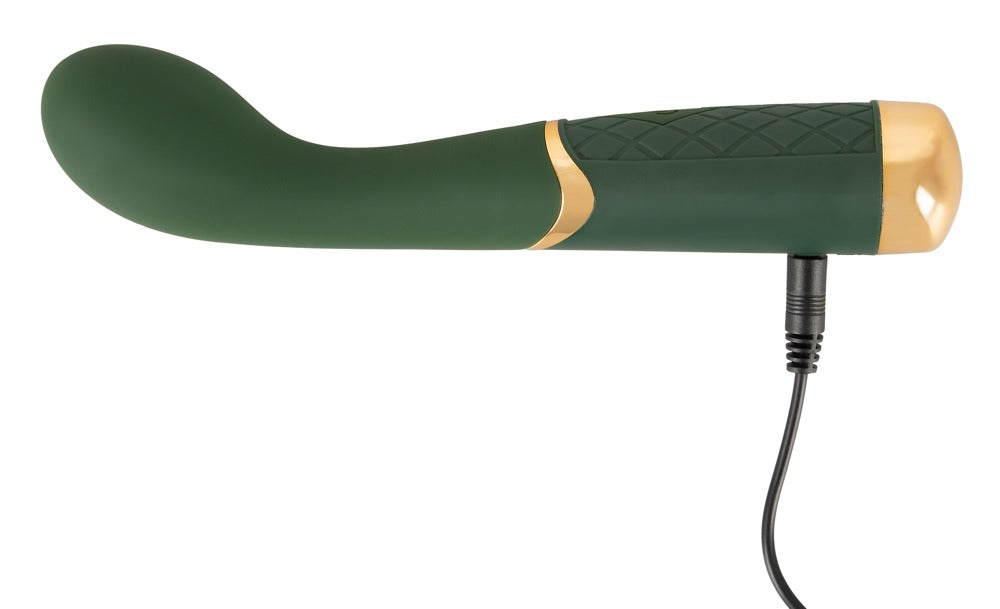 Vibromasseur point G "Luxurious" en silicone - texture soft touch 19,5 cm (vert)