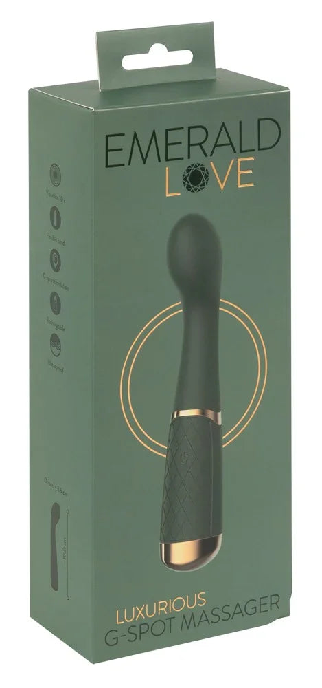 G-Punkt Vibrator "Luxurious" aus Silikon - Soft-Touch-Textur 19.5 cm (grün) - loveiu.ch