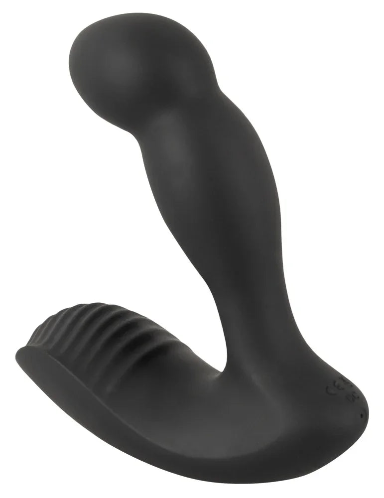 Schwarzer G-Punkt-Vibrator mit ergonomischem Griff und gewölbter Basis für stabile Nutzung