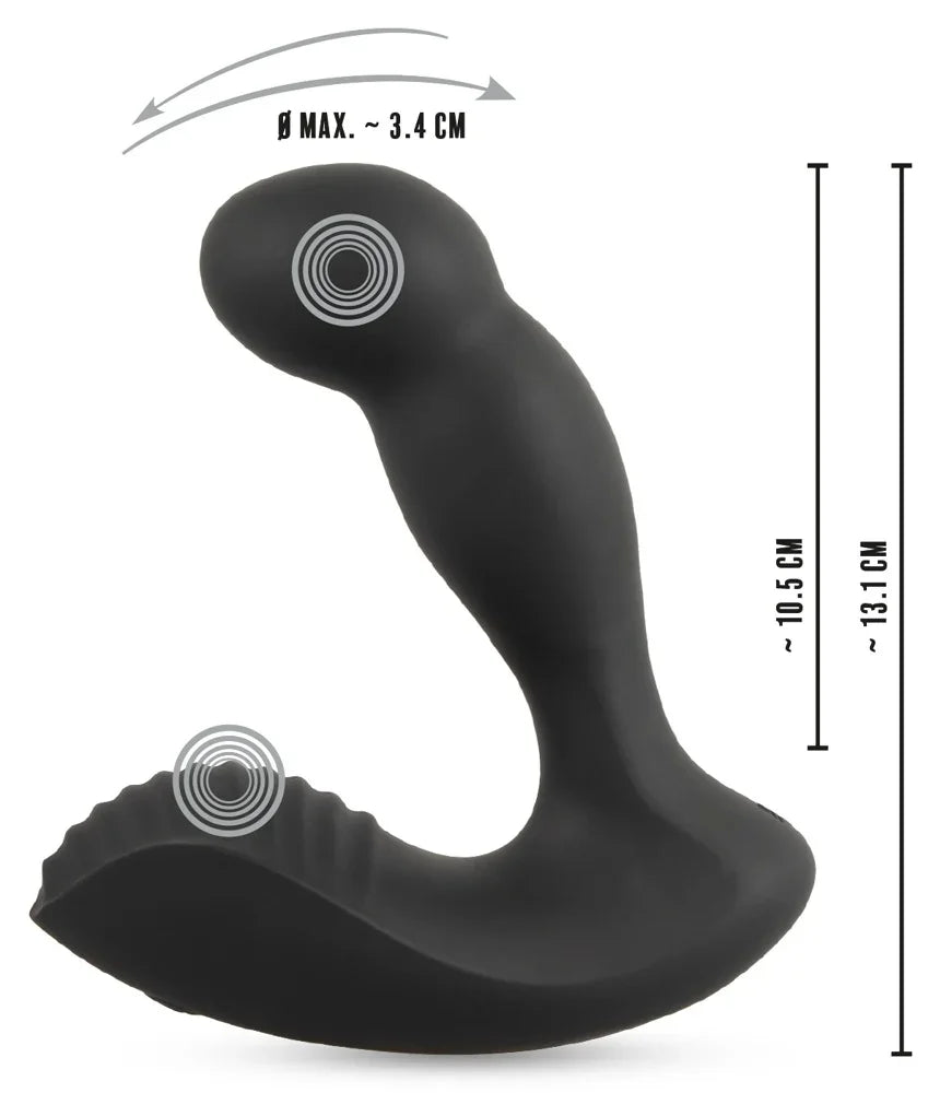 Schwarzer G-Punkt-Vibrator mit Klitorissimulation, ca. 13,1 cm lang, für intensives Vergnügen