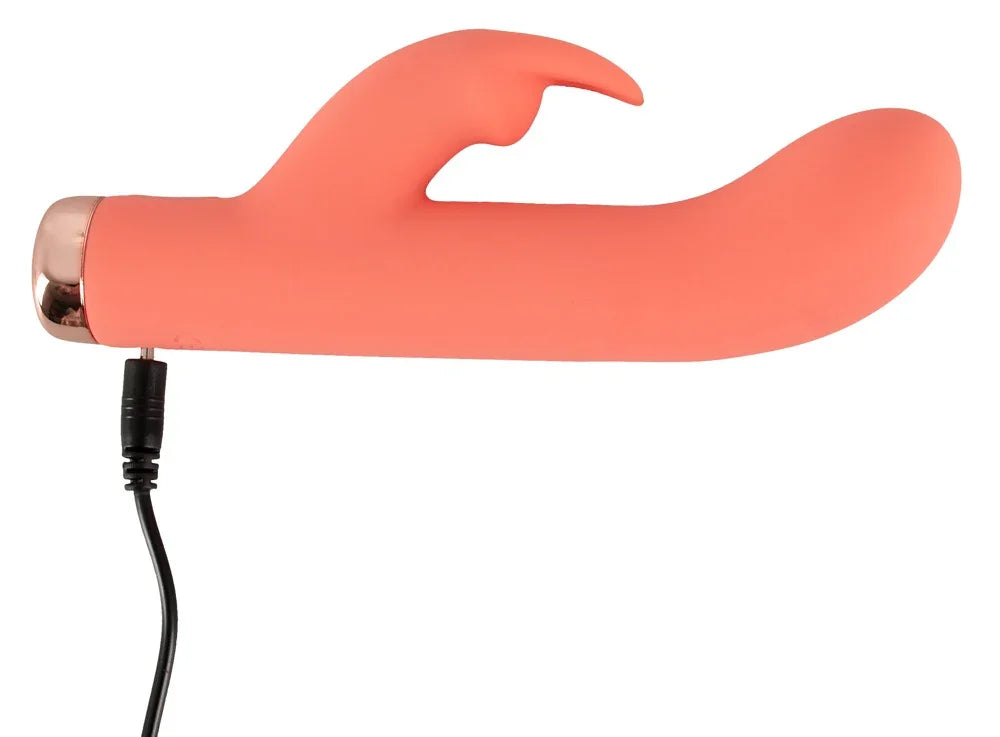 Mini vibromasseur « Mini Rabbit » – Doux et soyeux 16,7 cm (orange)