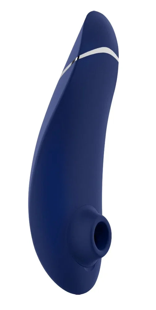 Blauer Vibrator mit weißer Linie für intime Momente