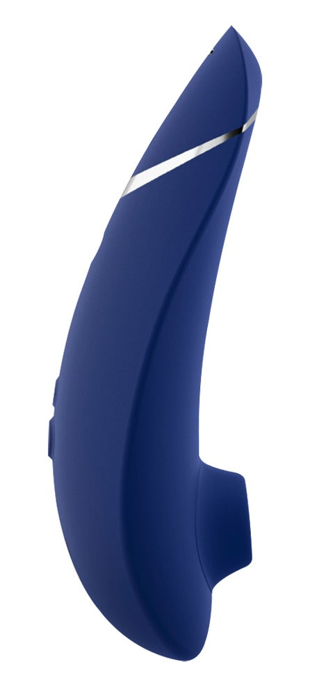 Auflegevibrator "Womanizer Premium 2" mit Druckwellensimulator - 15.5 cm (blau)