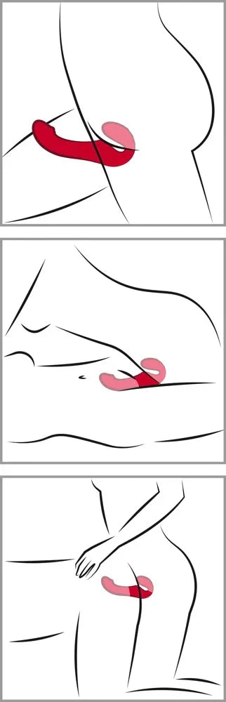 Vibrator "RC Strapless Strap-On 3" aus Silikon - mit Doppelvibrator 19.1 cm (rot) - loveiu.ch