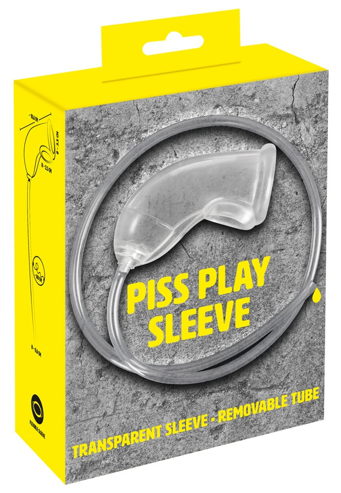 Penishülle "Piss Play Sleeve" aus Silikon - mit elastischem Penissleeve (transparent)