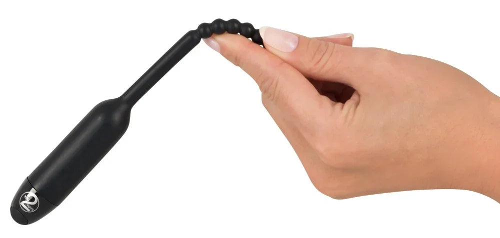 Schwarzer Vibrator mit flexibler Spitze für intime Stimulation