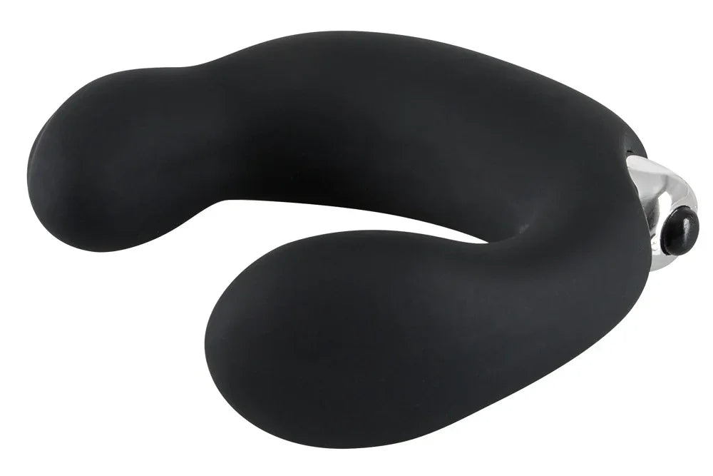 Schwarzer G-Punkt-Vibrator mit silberner Steuerung für intensives Vergnügen