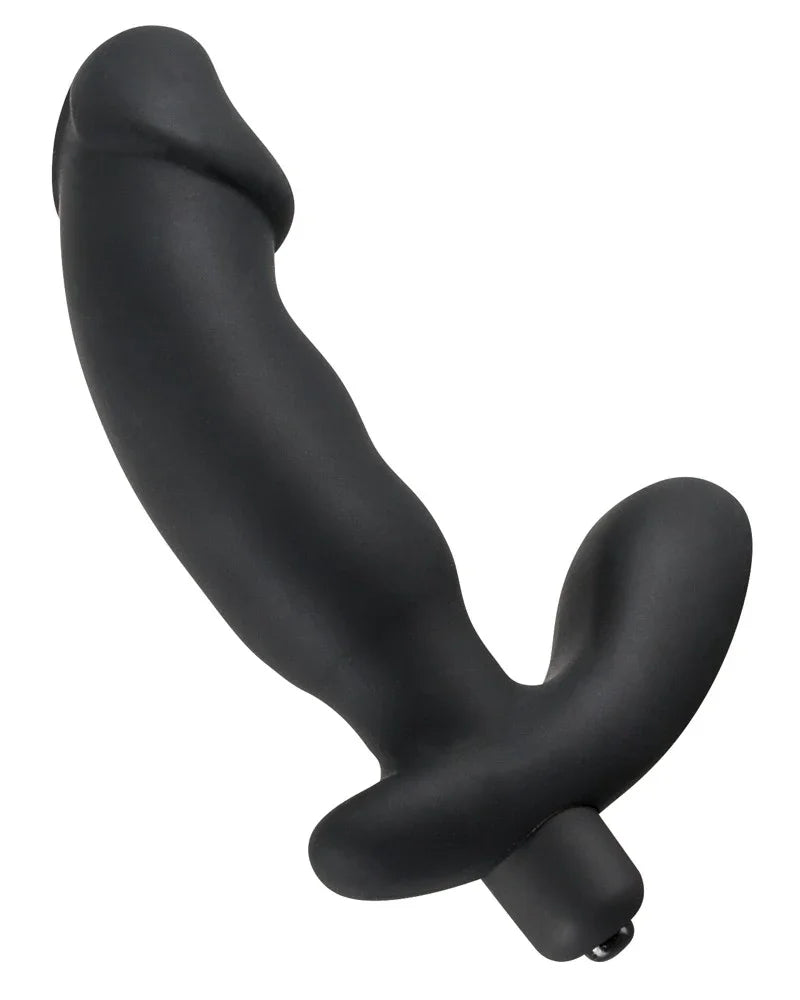 Schwarzer Dildo mit ergonomischem Griff für intensives Liebesleben