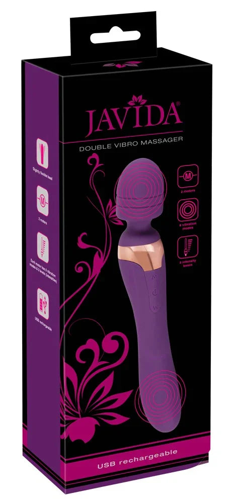 Massager „Double Massager“ aus Silikon – 21,8 cm (lila)