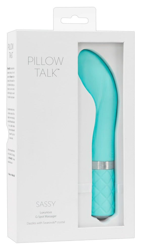 Sassy Special Edition vibrator with Swarovski® crystal - 20 cm (turquoise)