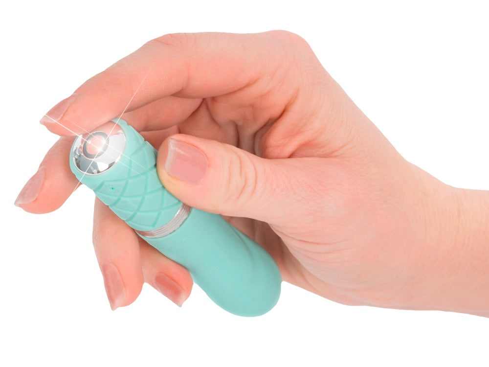 Minivibrator "Flirty" aus Silikon - Soft-Touch-Textur 11 cm (türkis)