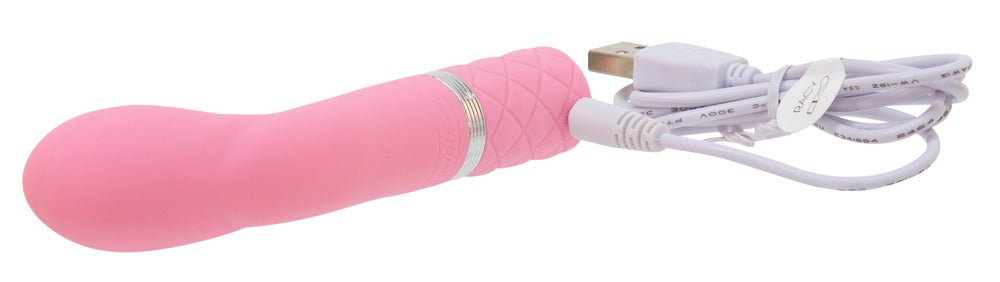 Vibrator "Racy Luxurious Mini Massager" with Swarovski® stone - 12.7 cm (pink)